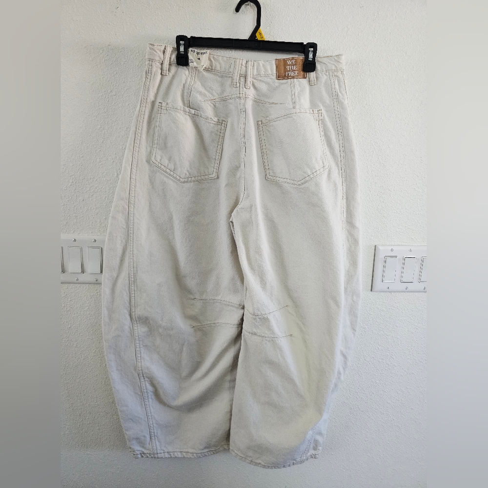 We The Free Free People  Lucky You Mid Rise Barrel Jeans Size 31 - Picture 3 of 16